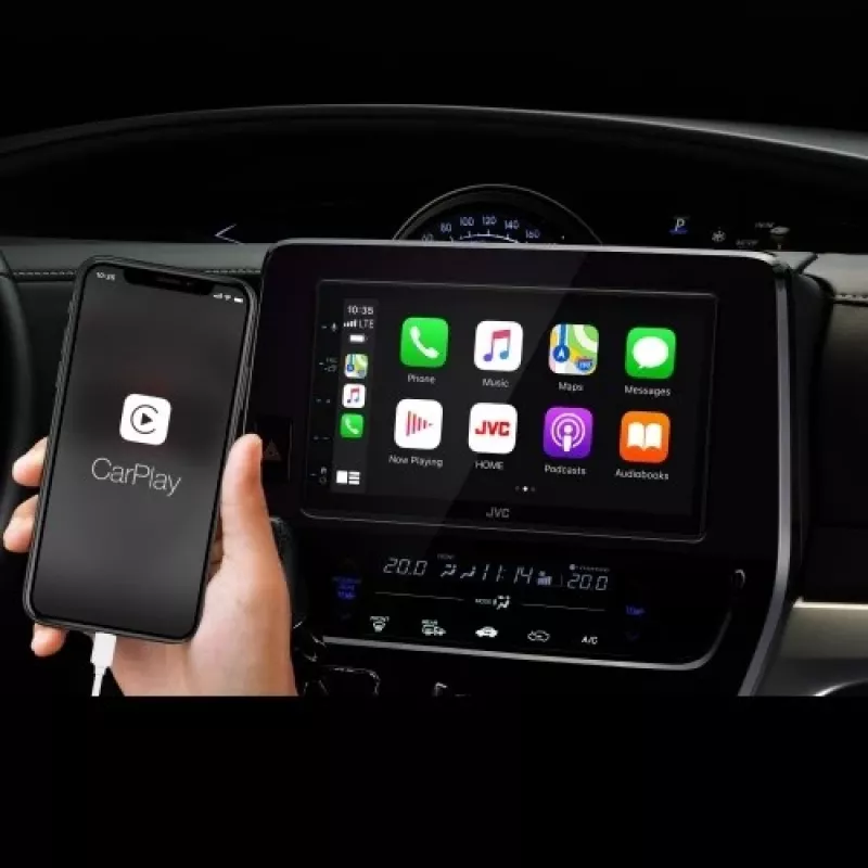 JVC KW-M560BT 6.8 inch Bluetooth Car Media Receiver with 13-Band EQ, Android Mirroring, 3 Pre-outs & Rear USB