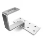 K2 Systems 1000001 Roof Hook for Tile Roofs, Stainless Steel, Base Plate 150x60x5 mm, Arm 30x6 mm