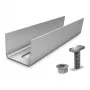 K2 Systems RailConnector Ultra Light Internal Splice Connector for SolidRail and CrossRail - Aluminium, Pre-assembled