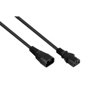 Kabelmeister 3m Schuko to IEC C13 Angled Power Cable, 1.0mm², Black SK0130-S030