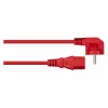 Kabelmeister 90° Angled Schuko to C13 Power Cable 1.8m Red
