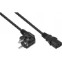 Kabelmeister Angled Schuko to C13 Power Cable 0.5m Black 0.75mm² SK0130-S005