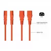 Kabelmeister Angled Schuko to C13 Power Cable 0.5m Orange