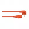 Kabelmeister Angled Schuko to C13 Power Cable 0.5m Orange
