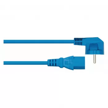 KABELMEISTER Angled Schuko to C13 Power Cable 1.8m Blue