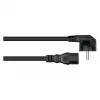 KABELMEISTER Angled Schuko to IEC C15 Power Cord 0.5m Black