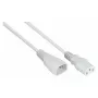 Kabelmeister C14 to C13 Power Extension Cable, White, 1m