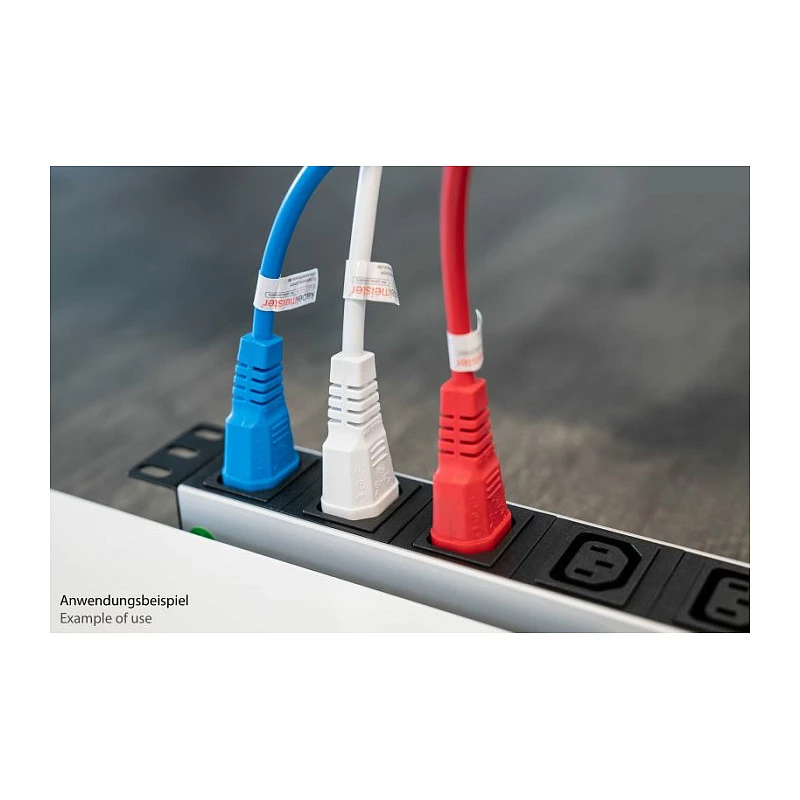 Kabelmeister C14 to C13 Power Extension Cable, White, 0.5m