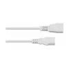 Kabelmeister C14 to C13 Power Extension Cable, White, 0.5m