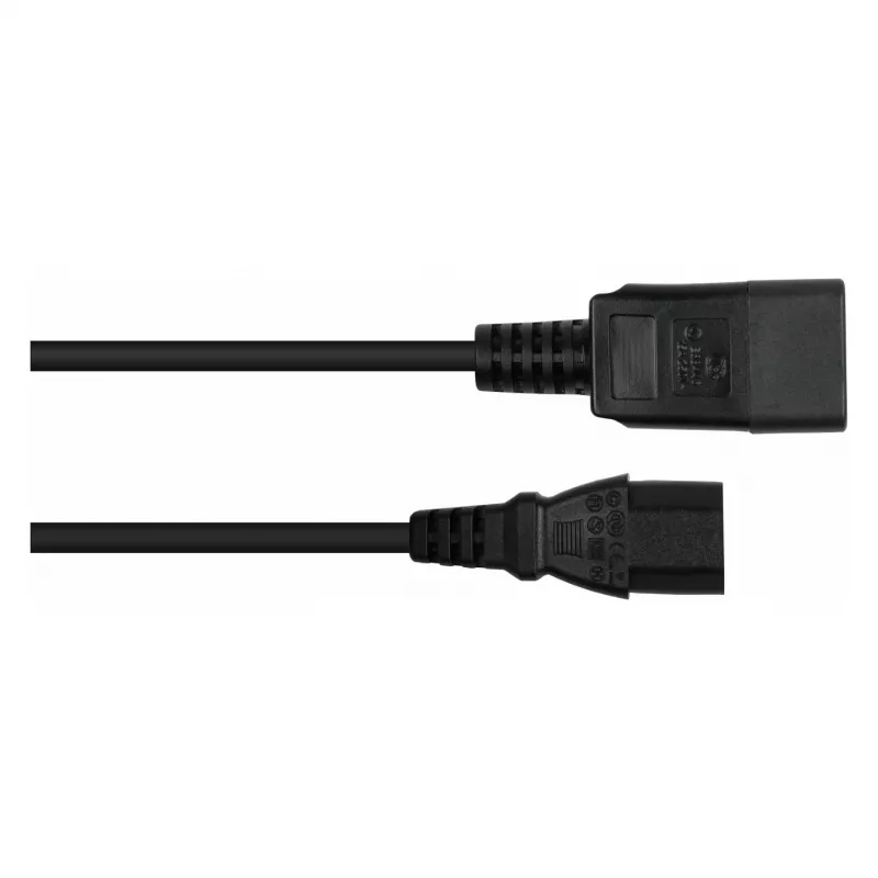 Kabelmeister C20 to C13 Power Extension Cable, 2m, Black