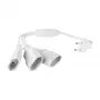 Kabelmeister Euro Extension Cable with 3 Sockets, 0.2 m, Black