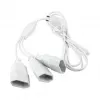 kabelmeister Euro Extension Cable with 3 Schuko Sockets, 0.25 m, Black (16 A, 3680 W)