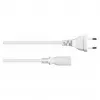 kabelmeister Euro Power Cable, Europlug Type C to Stripped Ends, 1.5 m, 0.75 mm², White
