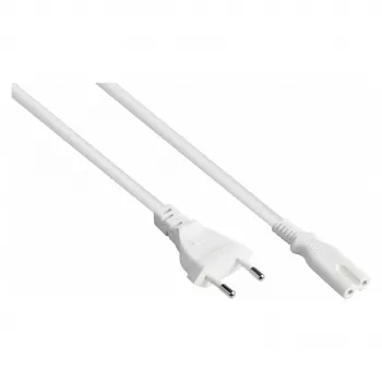 kabelmeister Euro Power Cable, Europlug Type C to Stripped Ends, 1.5 m, 0.75 mm², White