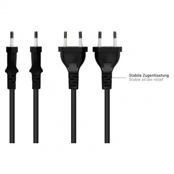 Kabelmeister Euro Power Cable to Open End Black 1.5 m