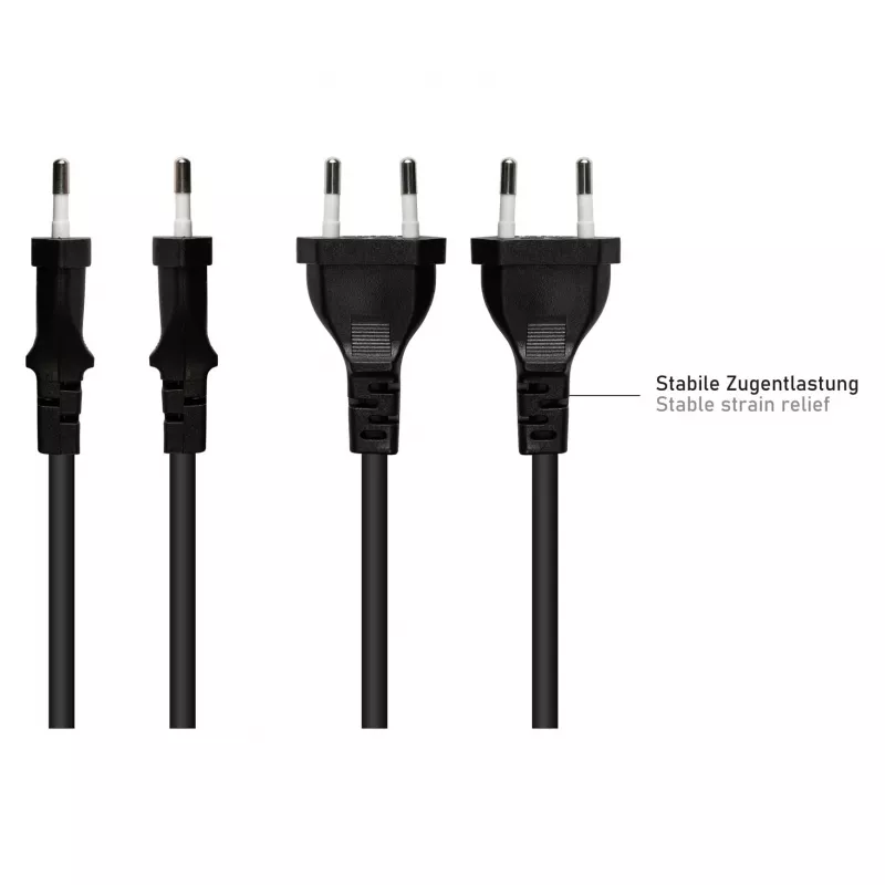 Kabelmeister Euro Power Cable to Open End Black 1.5 m