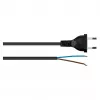 Kabelmeister Euro Power Cable with Open End, Black, 5 m