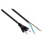 Kabelmeister Euro Power Cable with Open End, Black, 5 m