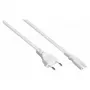 Kabelmeister Euro Power Cable with Open End, White, 5 m