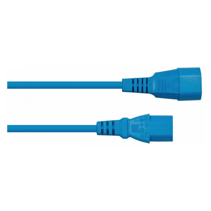 Kabelmeister Power Extension Cable C14 to C13, Blue, 3m