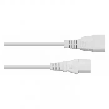Kabelmeister Power Extension Cable C14 to C13, White, 5m