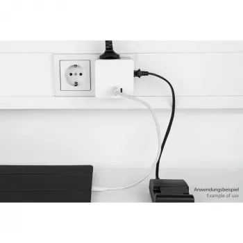 KABELMEISTER Power Strip Cube with 3x Schutzkontakt Outlets, USB-C 20W PD 3.0 and USB-A 18W, 1.5m, White