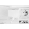 KABELMEISTER Power Strip Cube with 3x Schutzkontakt Outlets, USB-C 20W PD 3.0 and USB-A 18W, 1.5m, White