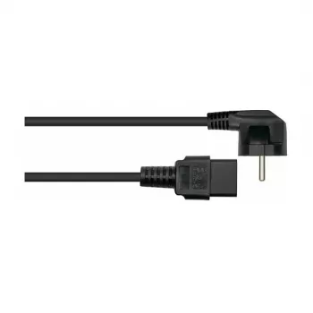 Kabelmeister Schuko (CEE 7/4) to C19 Power Cable, 1m, 90° Angled, Black