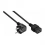 Kabelmeister Schuko (CEE 7/4) to C19 Power Cable, 1m, 90° Angled, Black