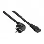Kabelmeister Schuko Power Cable with 90° Angled Plug to IEC C15, Black, 1.8m