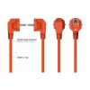 Kabelmeister Schuko to C13 Angled Power Cable 1m Orange