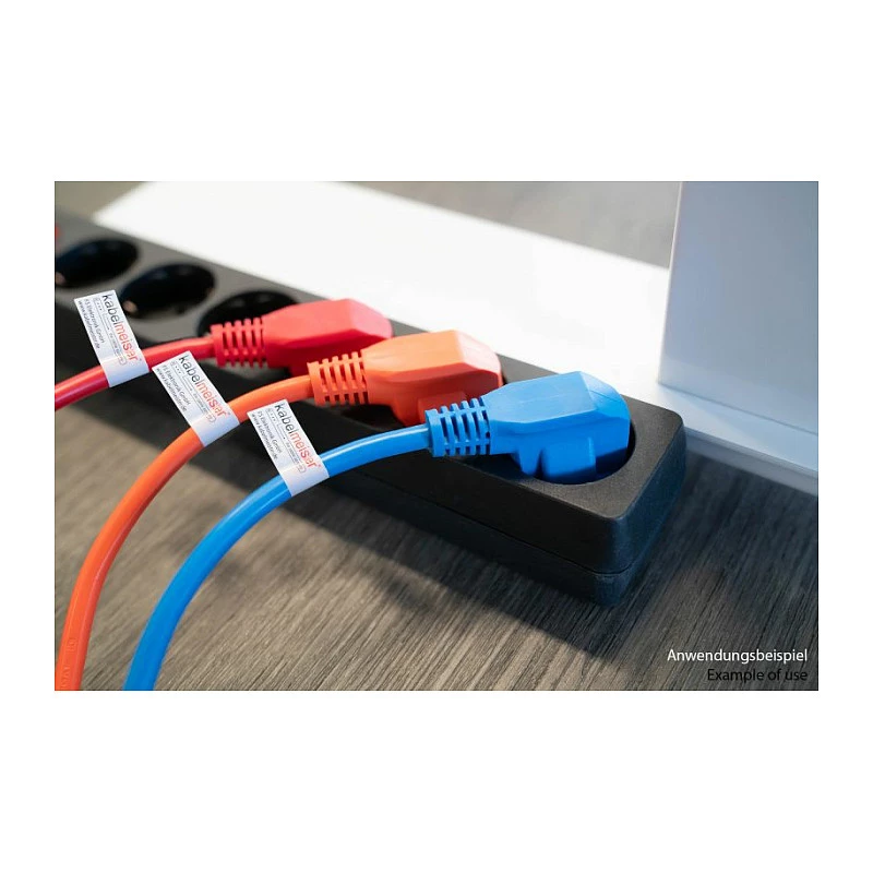 Kabelmeister Schuko to C13 Angled Power Cable 5m Orange