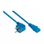 Kabelmeister Schuko to IEC C13 Angled Power Cable 1m Blue