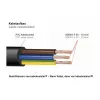 Kabelmeister SK0103-S002 3-Way Schuko Power Splitter, 90° Angled Plug, 0.2m Cable, Black