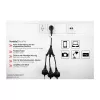 Kabelmeister SK0103-S002 3-Way Schuko Power Splitter, 90° Angled Plug, 0.2m Cable, Black
