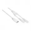 KABELMEISTER SK0877-W003 Power Splitter Cable IEC C8 to 2x IEC C7, 0.3 m, Black