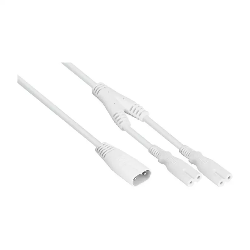 KABELMEISTER SK0877-W003 Power Splitter Cable IEC C8 to 2x IEC C7, 0.3 m, Black