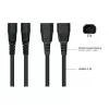 Kabelmeister SK1450-S050 IEC C14-C15 Power Cable 5m, 10A, 250V, Black