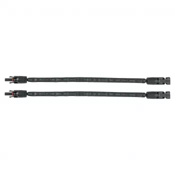 Kabelmeister Solar Window Feed-Through MC4 Black 30cm Flat Cable