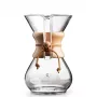 KAHLA Classic Pour-Over Coffee Maker + 6 CHEMEX Cups, Borosilicate Glass, 6-Cup Capacity
