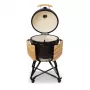 Kamado Bono Grande 23 inch Ceramic Charcoal Grill with Cart, Black