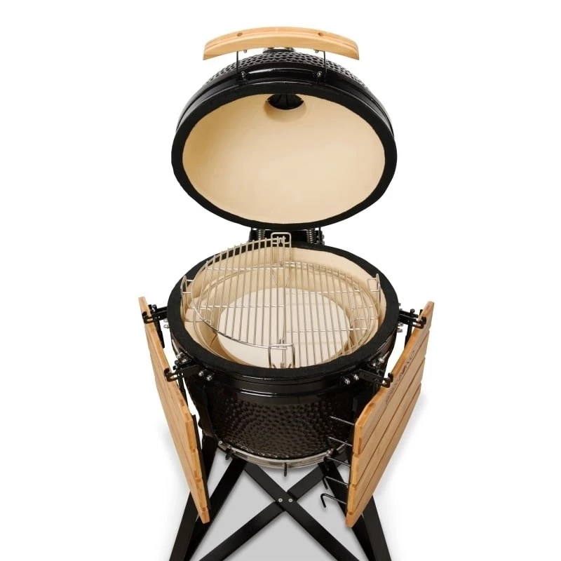 KAMADO BONO MEDIA 20 (52CM) Ceramic Charcoal Grill, Gloss Black
