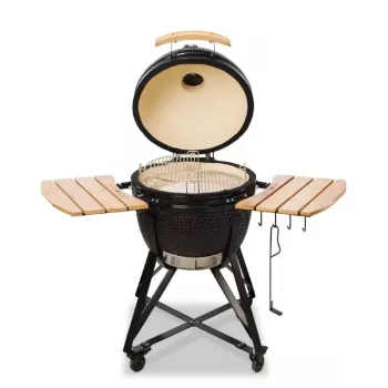 KAMADO BONO MEDIA 20 (52CM) Ceramic Charcoal Grill, Gloss Black