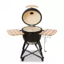 KAMADO BONO MEDIA 20 (52CM) Ceramic Charcoal Grill, Gloss Black