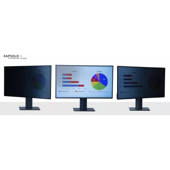 KAPSOLO 2-Way Removable Privacy Filter for 17.0 inch Widescreen Monitor (16:10) - Frameless, Transparent, 30° Viewing Angle KAP10698