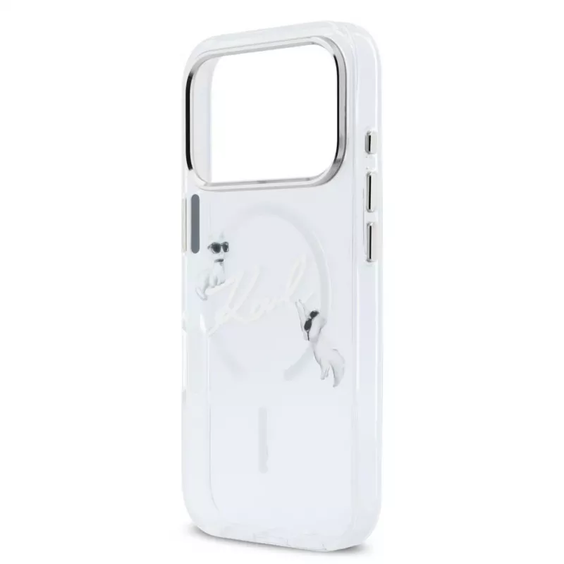 Karl Lagerfeld Apple iPhone 18 Pro Max HC MagSafe IML Clear Case with Karl Script Logo Transparent