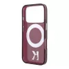 Karl Lagerfeld IML Ring Stand 360 Kameo Metal MagSafe Case for iPhone 18 Pro / 17 Pro - Burgundy