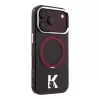 Karl Lagerfeld IML Ring Stand 360 Kameo Metal MagSafe Case for iPhone 18 Pro / 17 Pro - Burgundy
