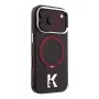 Karl Lagerfeld IML Ring Stand 360 Kameo Metal MagSafe Case for iPhone 18 Pro / 17 Pro - Burgundy