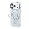 Karl Lagerfeld IML Ring Stand 360 Kameo Metal MagSafe Case for iPhone 18 Pro / 17 Pro - Transparent